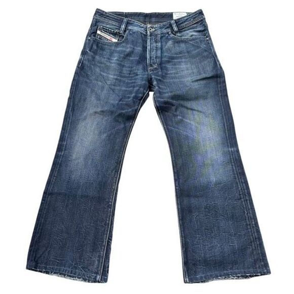 DIESEL KOFFHA Designer Jeans Medium Blue Wash Made in Italy Regular Straight Den - Picture 1 of 7